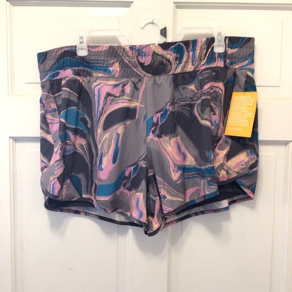 Avia Women's Plus Size Marbled Running Short With Built-in Bike Liner XXXL-22 - Picture 5 of 11